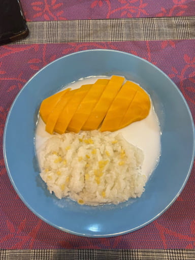 prato de Stick Mango Rice