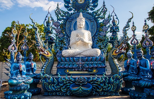 Templo Azul em Chiang Rai na Tailândia