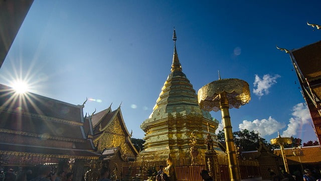 Uma foto do Templo Doi Suthep na Tailândia