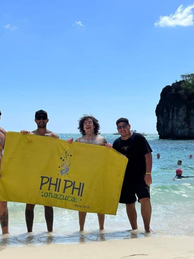 Whinderson Nunes em um passeio em Krabi com a Brazuca