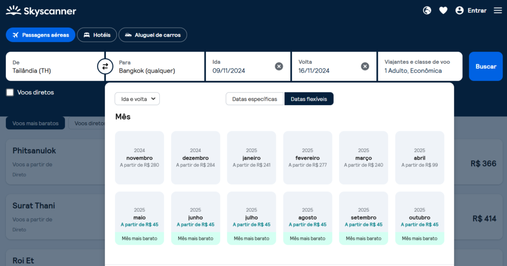 como e onde comprar passagens para a Tailândia.