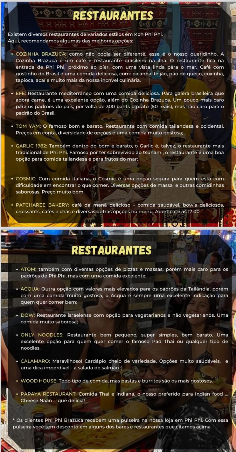 dicas de restaurantes em Phi Phi