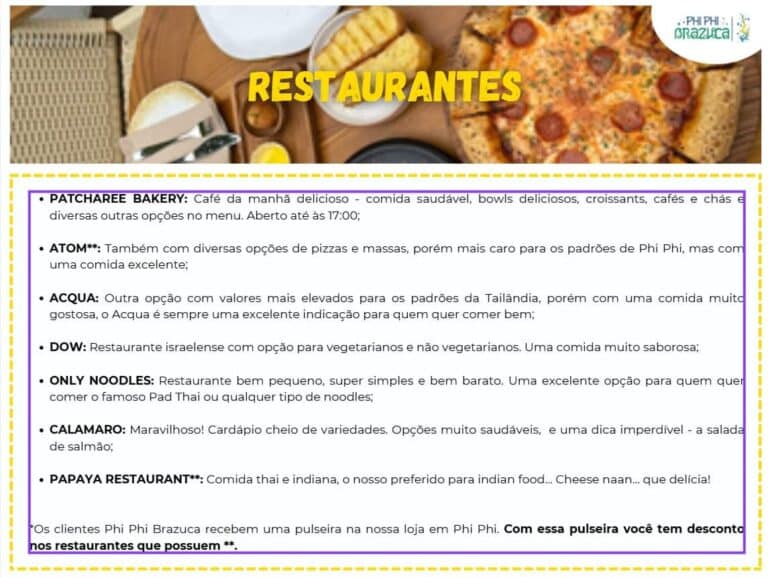Dicas de onde comer em Koh Phi Phi